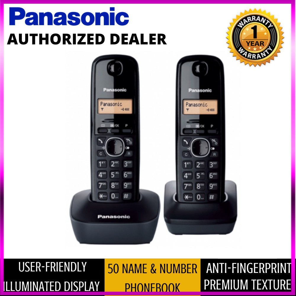 PANASONIC DIGITAL CORDLESS PHONE DECT PHONE KX TG1612ML KX TG1612 BLACK