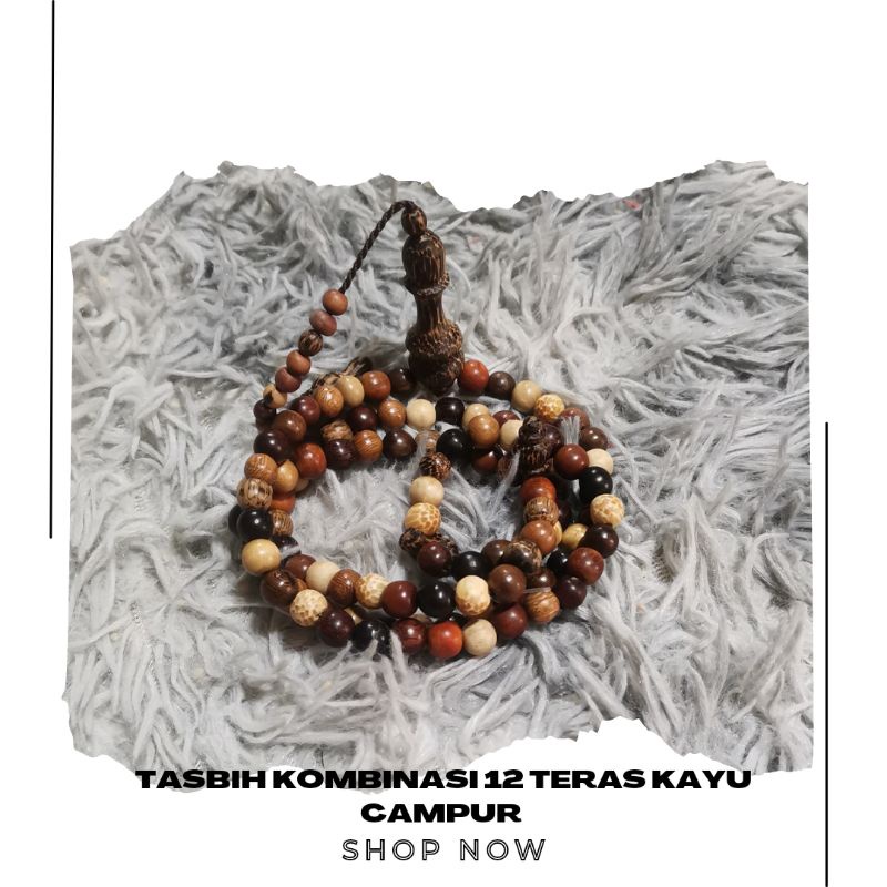 Tasbih Kombinasi 12 Teras Kayu Campur 8 9 10 11mm 99 Butir Shopee