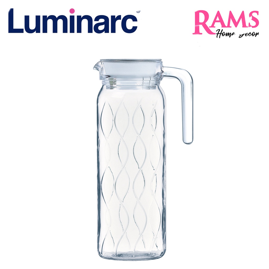 Luminarc Ml Dona Glass Jug With Lid Fridge Jug Glass Pitcher