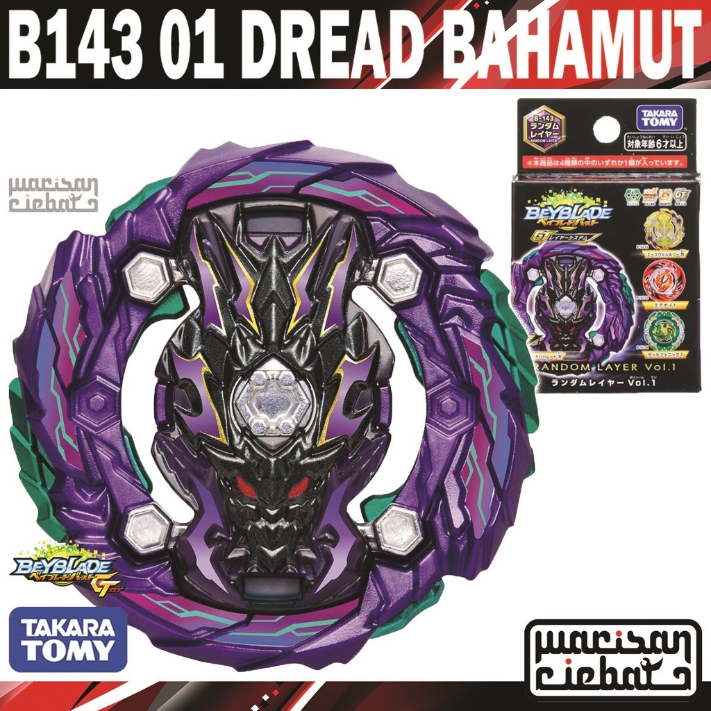 Takara Tomy Beyblade Burst Gt B Dread Bahamut Ten Random Layer