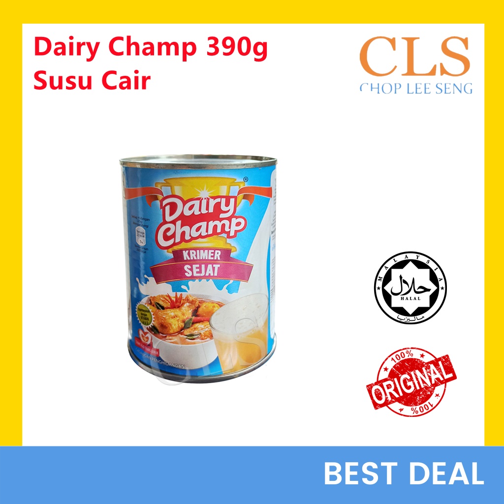 CLS Dairy Champ Susu Cair Evaporated Creamer 390g Shopee Malaysia