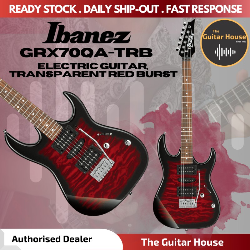 Ibanez Gio Grx Qa Electric Guitar Transparent Red Burst Trb Shopee