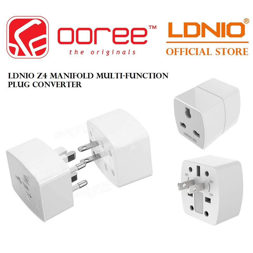 LDNIO Z4 TRAVEL AC POWER PLUG UNIVERSAL 6A FAST CHARGING ADAPTER