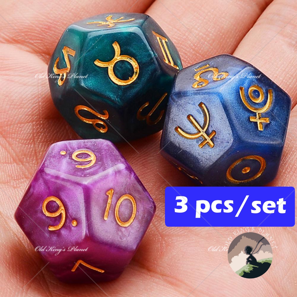 Tarot Dice Pcs Multicolor Sided Resin Dice Astrology