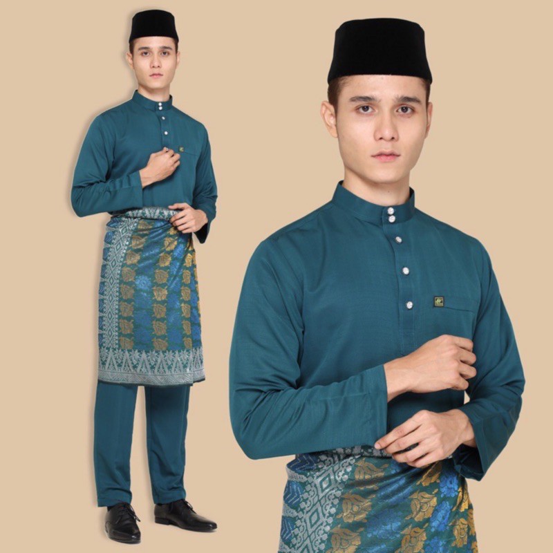 S 5XL Baju Melayu Raya 2025 Sky Blue Teal Blue Royal Blue