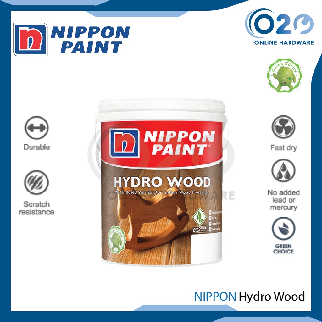 L Nippon Hydro Wood Paint Cat Kayu Kalis Air Varnish Wood Cat Kayu