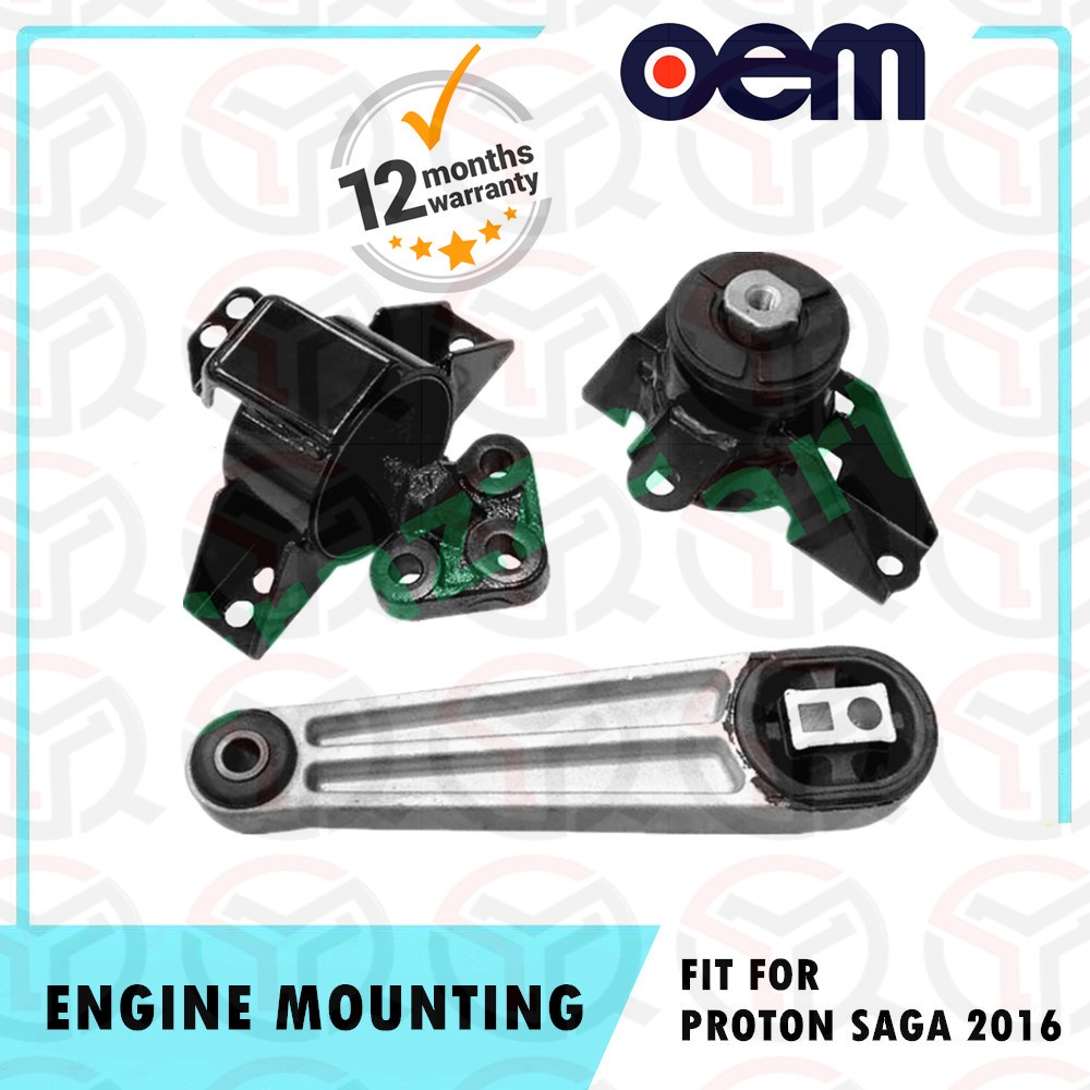 PROTON SAGA 1 3 VVT 2016 2021 ENGINE MOUNTING SET 3 PIECE 1 YEAR