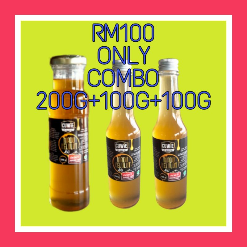 Combo Jimatpremium Raw Stingless Bee Honey Madu Kelulut Asli Original