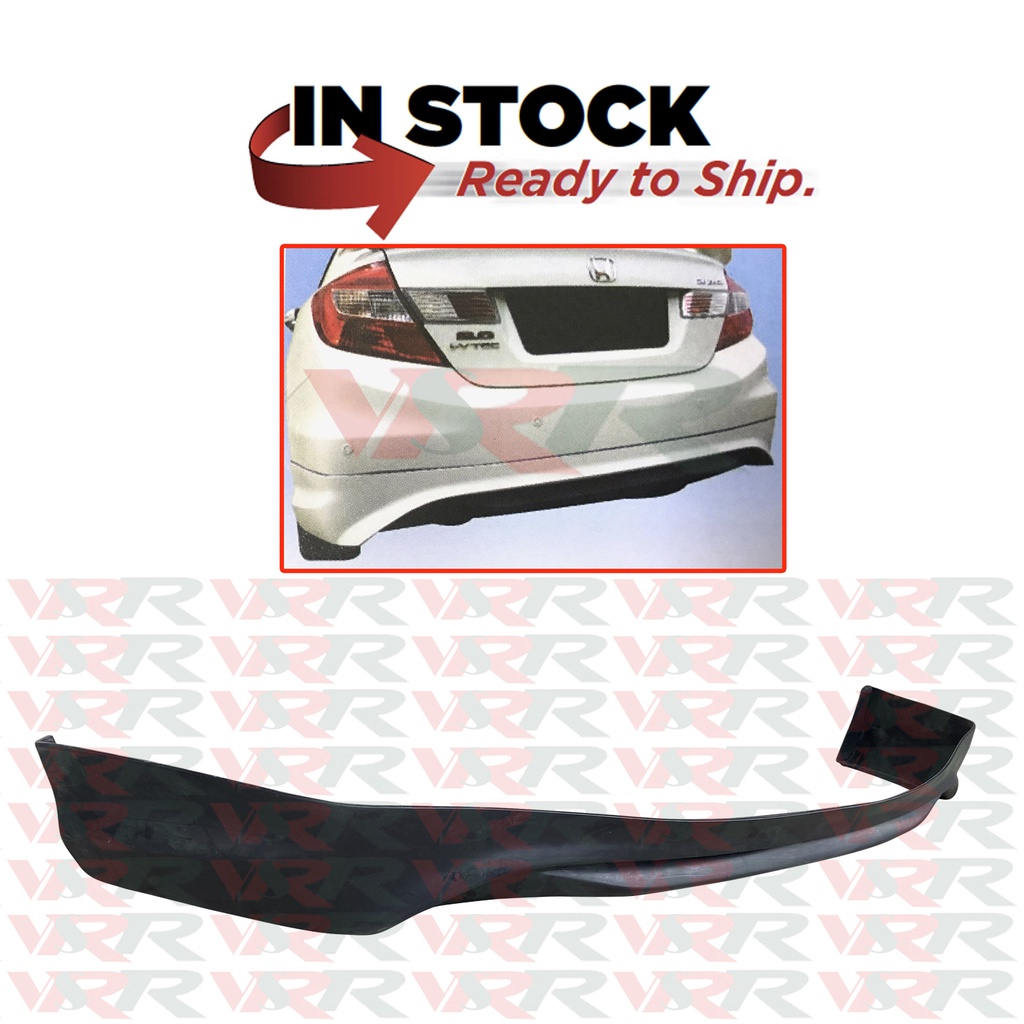 Honda Civic FB 9th Gen 2011 2015 Sport Rear Back Bumper Skirt