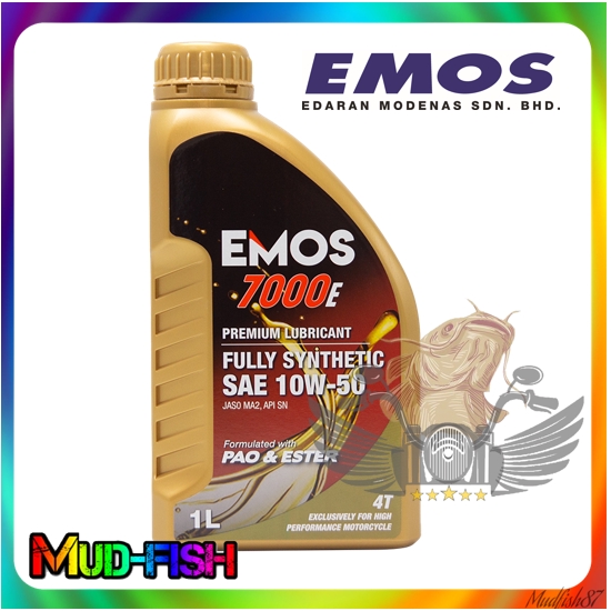 MODENAS EMOS 7000E FULLY SYNTHETIC 4T 10W50 With PAO Ester 1L