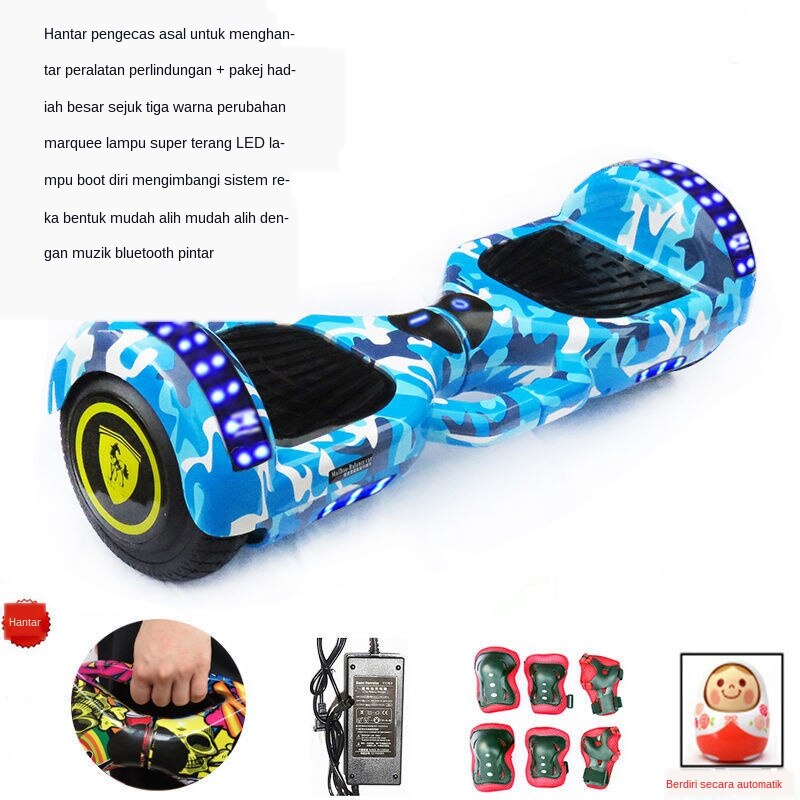 Electric Scooter Skuter Self Balancing Hoverboard Balance Bluetooth Led