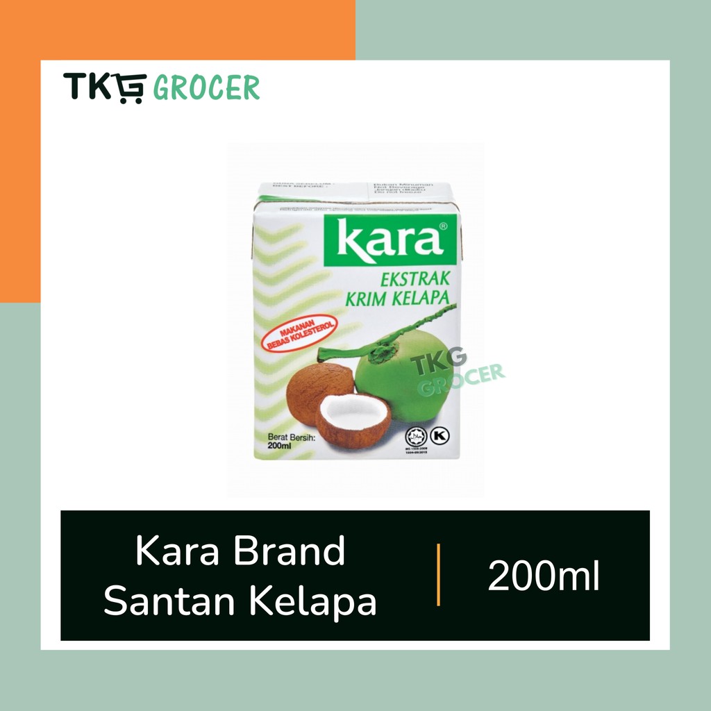 Kara Santan Kelapa Coconut Milk Coconut Cream 200ml Shopee Malaysia