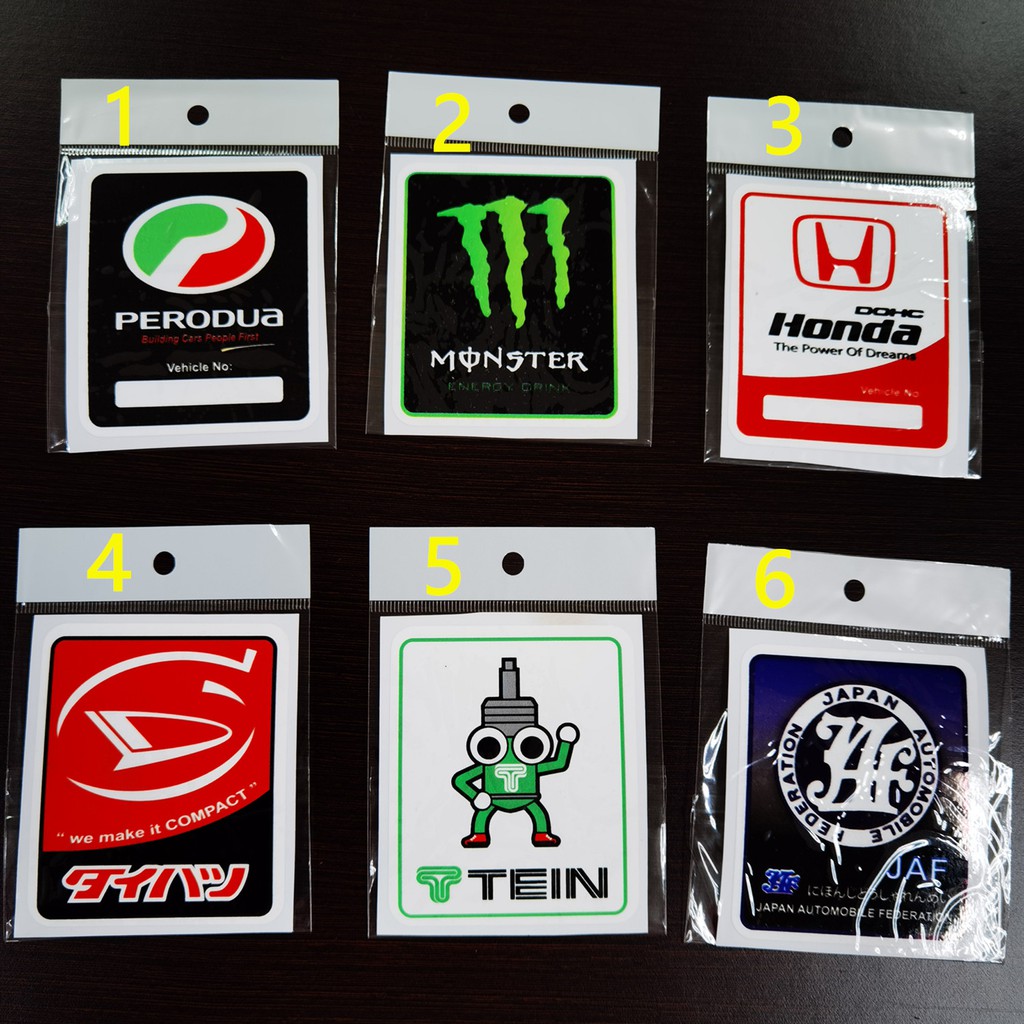 Sticker JDM Japan Cermin Kereta Perodua Mira Kancil Gino Kelisa Kenari