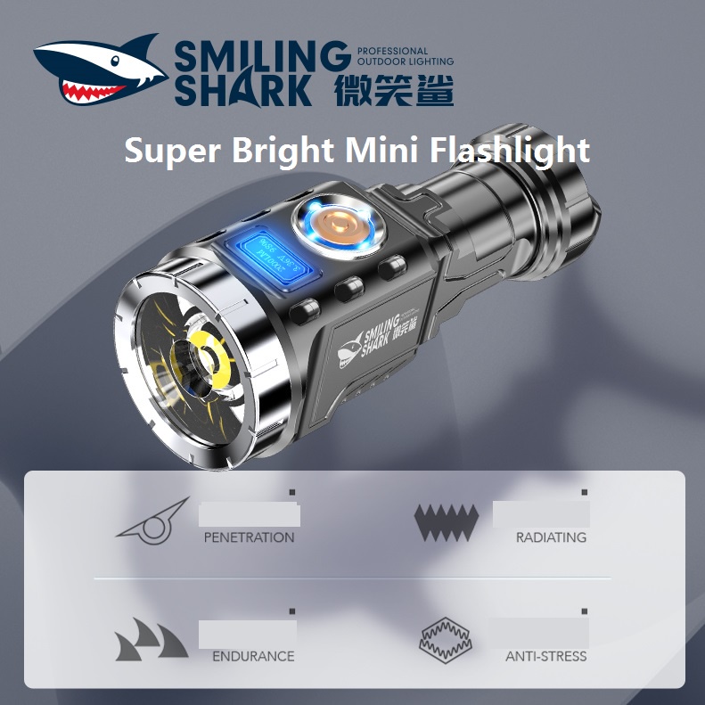 Smilingshark Original Torch Light Sst Super Bright Flashlight Led