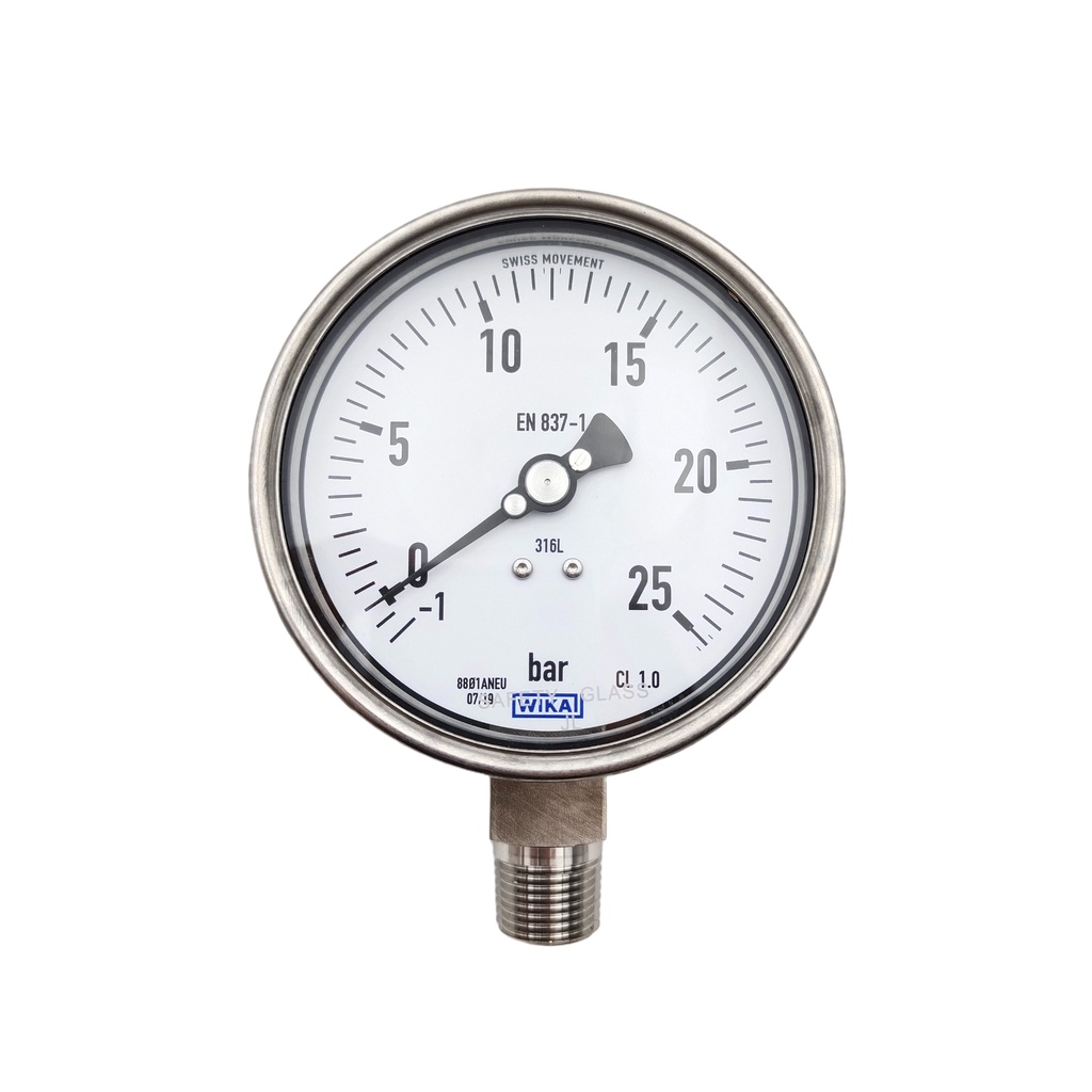 100 Original WIKA Fully Stainless Steel Pressure Gauge 232 50 100 1