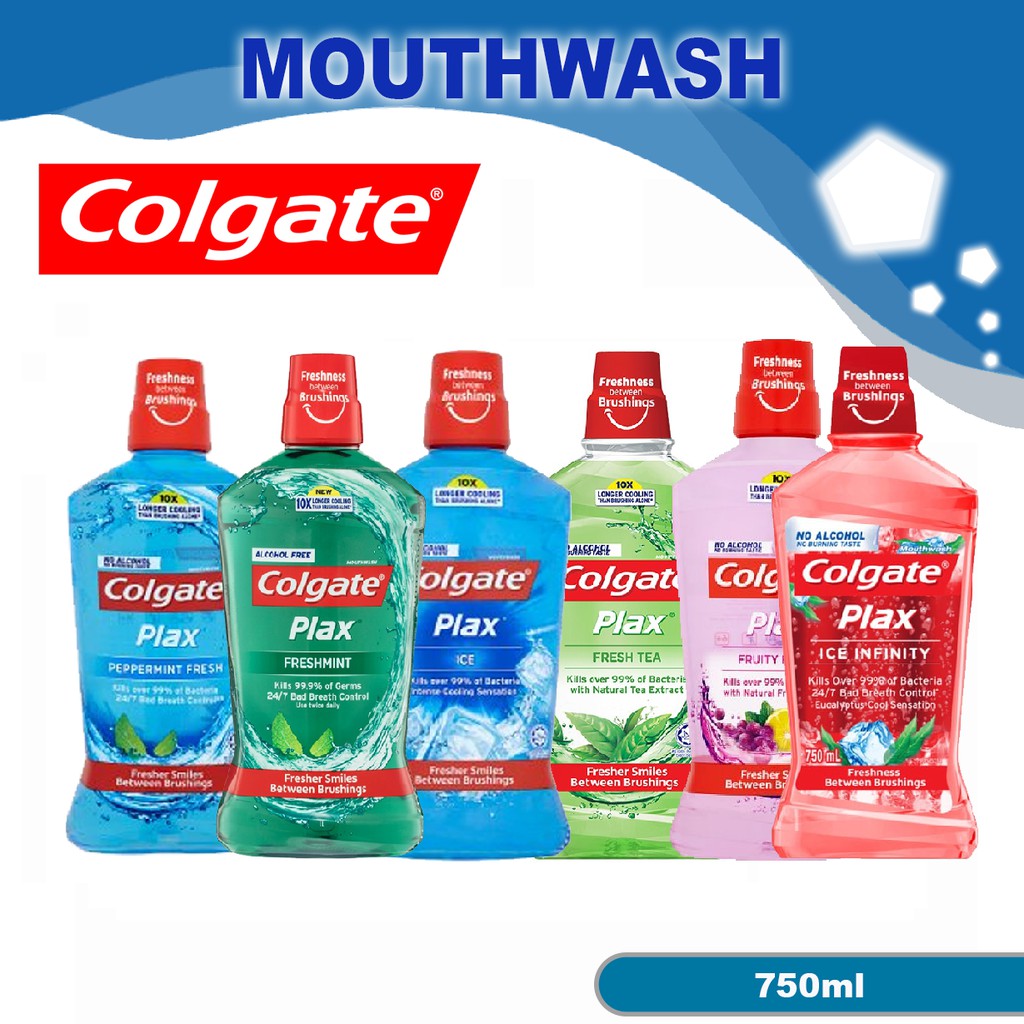 Colgate Mouthwash Ml X Twin Pack Peppermint Plax Fresh Tea