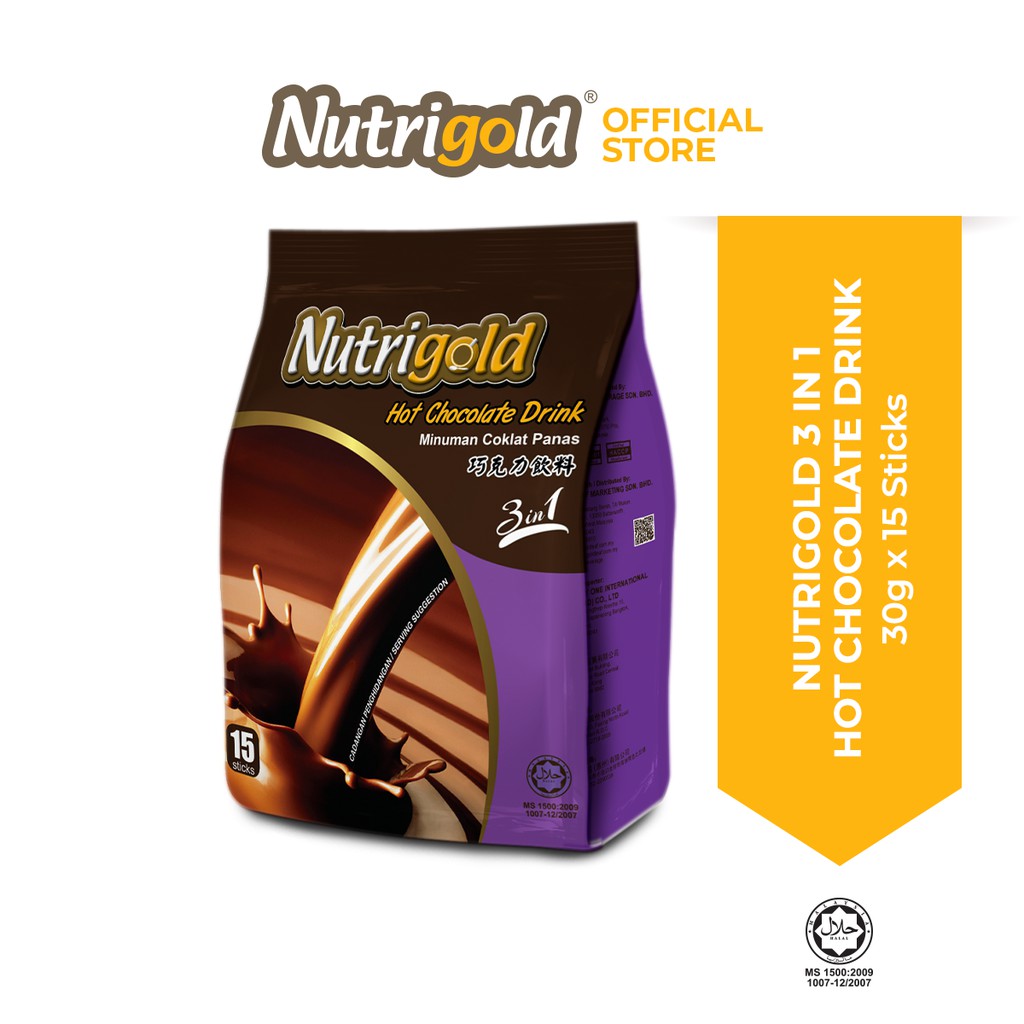 Nutrigold Instant In Hot Chocolate Drink G X Sticks Pack