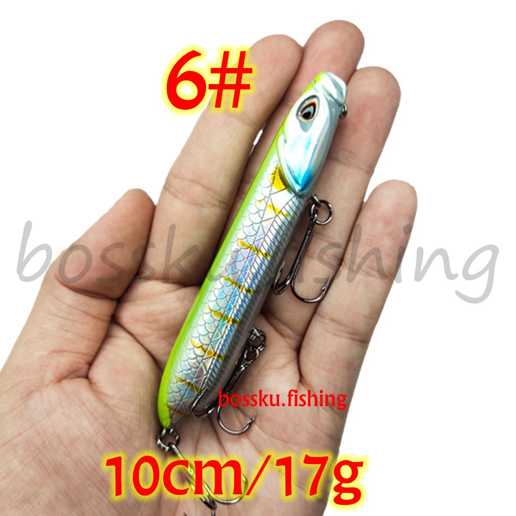 Ready Stok 10cm 17g Gewang Top Water Pencil Lure Toman Siakap