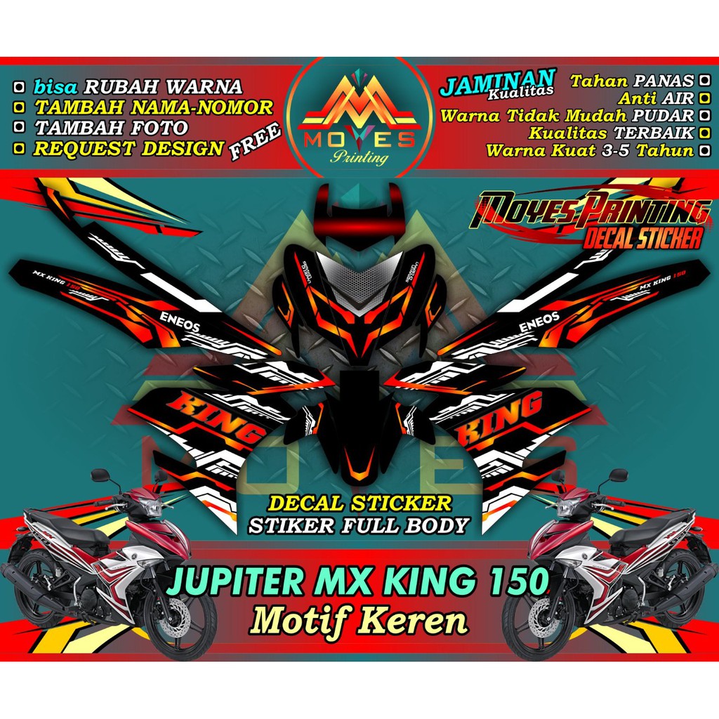 Jupiter Mx King Old Motorcycle Decal Sticker Full Body Decal Mx