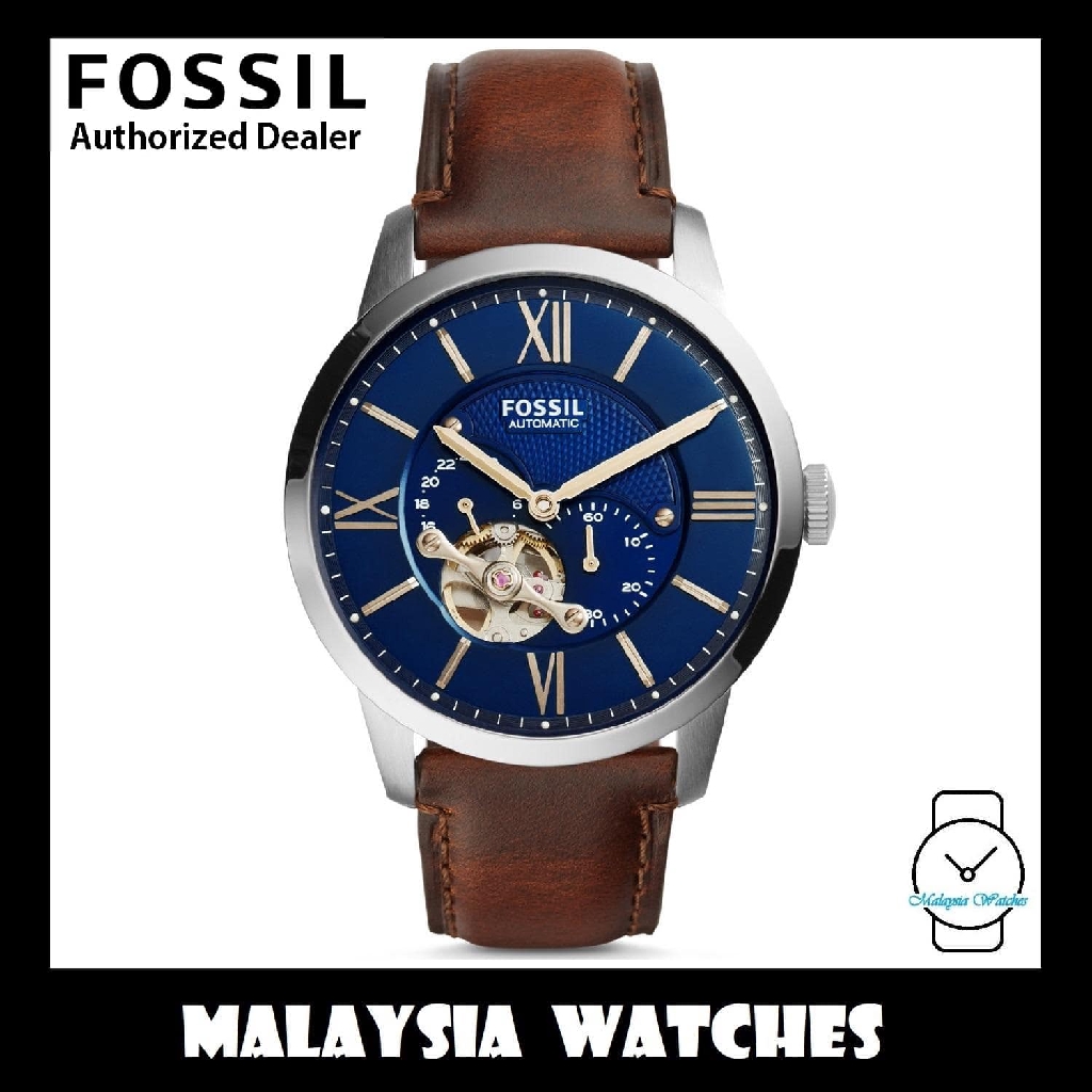 Official Warranty Fossil Men S Me Townsman Automatic Brown