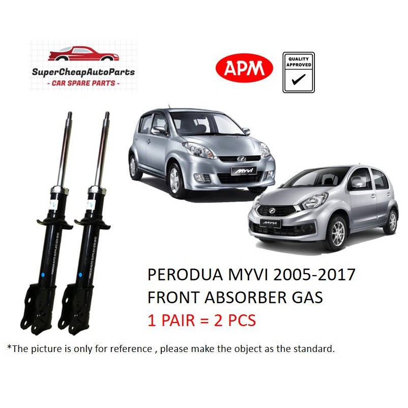 ORIGINAL APM PERODUA MYVI 2005 2017 FRONT REAR ABSORBER GAS 1 PAIR