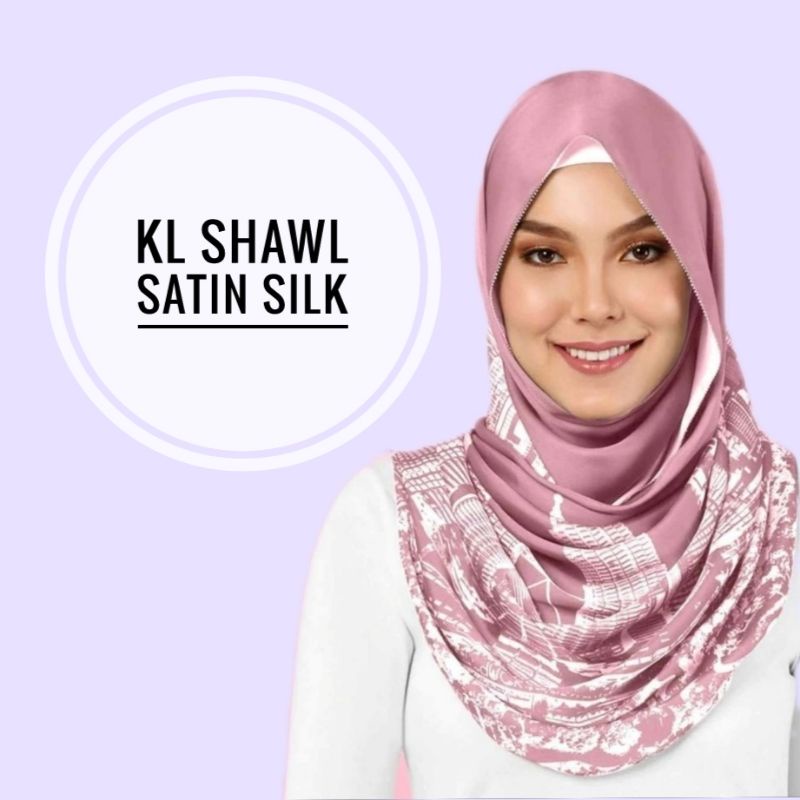 Tudung Shawl Selendang Satin Silk Shopee Malaysia