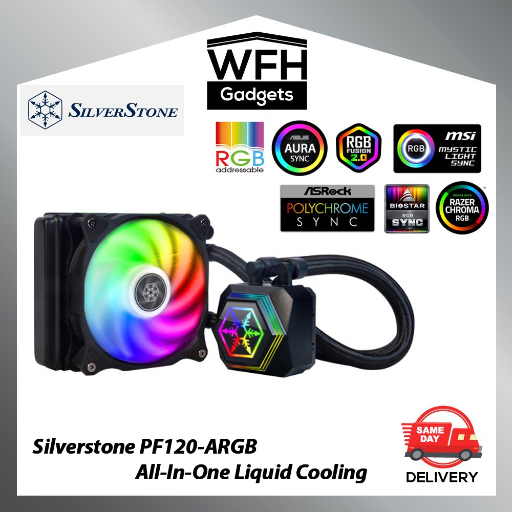 Silverstone PF120 ARGB AIO Liquid Cooling 1 12CM ARGB Fan ARGB