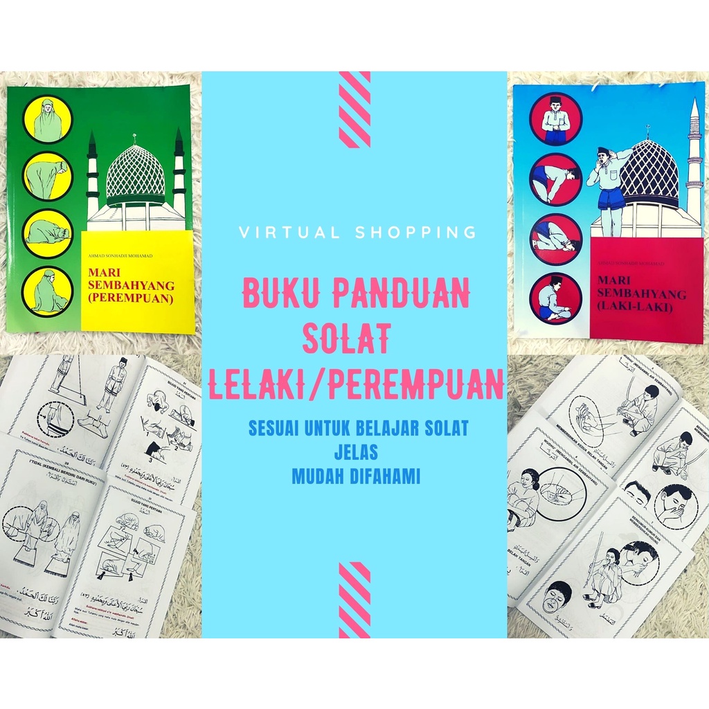 Buku Panduan Solat Mari Sembahyang Lelaki Perempuan Shopee Malaysia