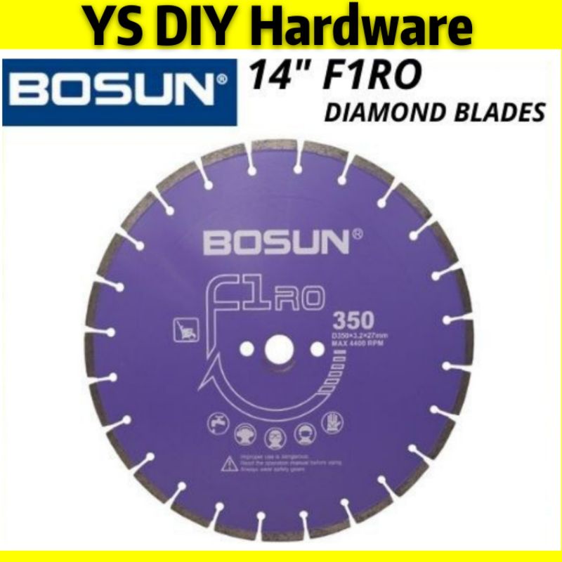 READY STOCK BOSUN B14 F1RO 14 350mm Diamond Cutting Wheel ASPHALT