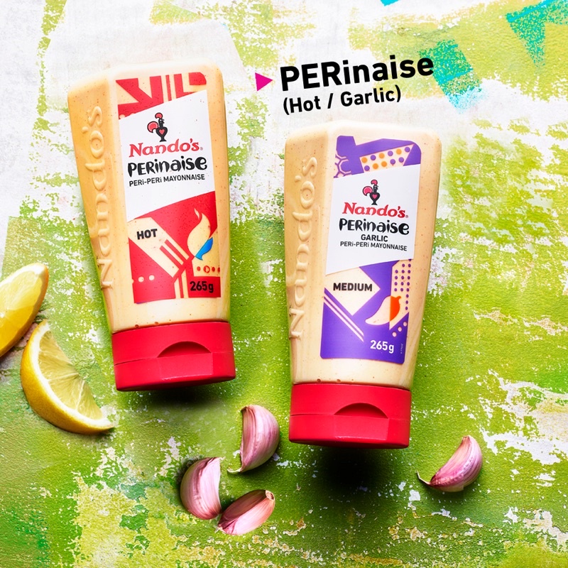 Nandos Perinaise Peri Peri Mayonnaise Sauce Hot Garlic Medium G