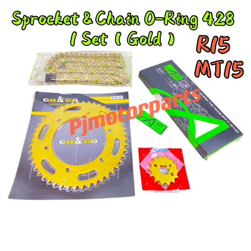 Set Yamaha R R Mt Mt O Ring Gold Sprocket Spocket