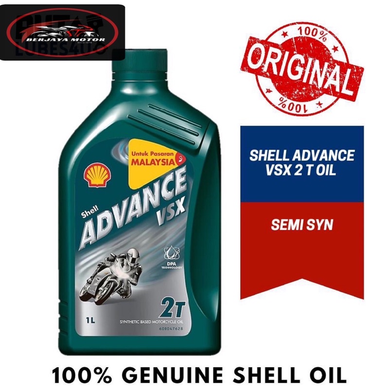 Shell Lubricant Oil Minyak Hitam Motor Advance VSX 2T 1L Shopee