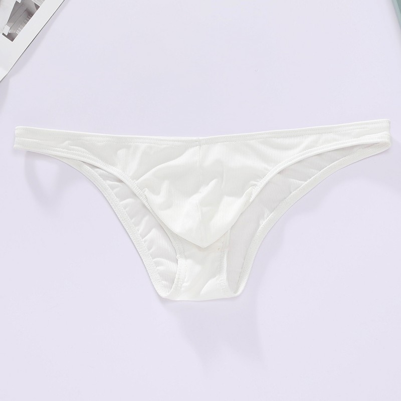 Men S Briefs Ultra Thin Bikini Underwear Rib Fabric Innerwear