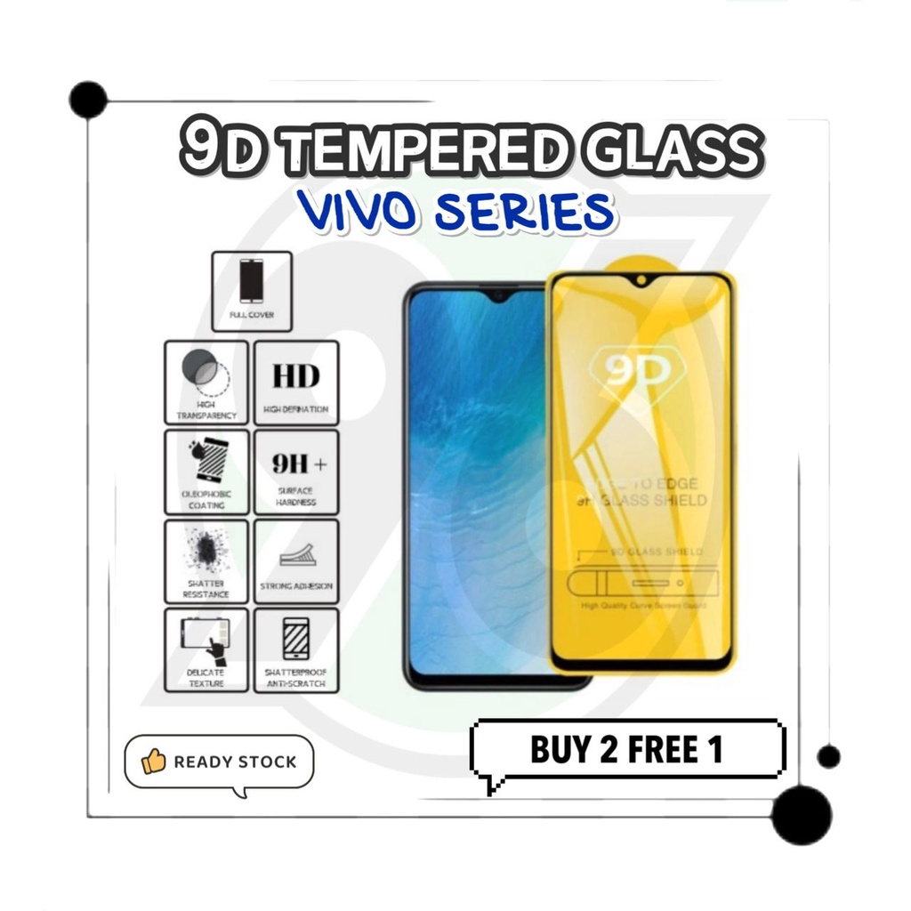 Beli Percuma Vivo Tempered Glass Screen Protector Full Cover D