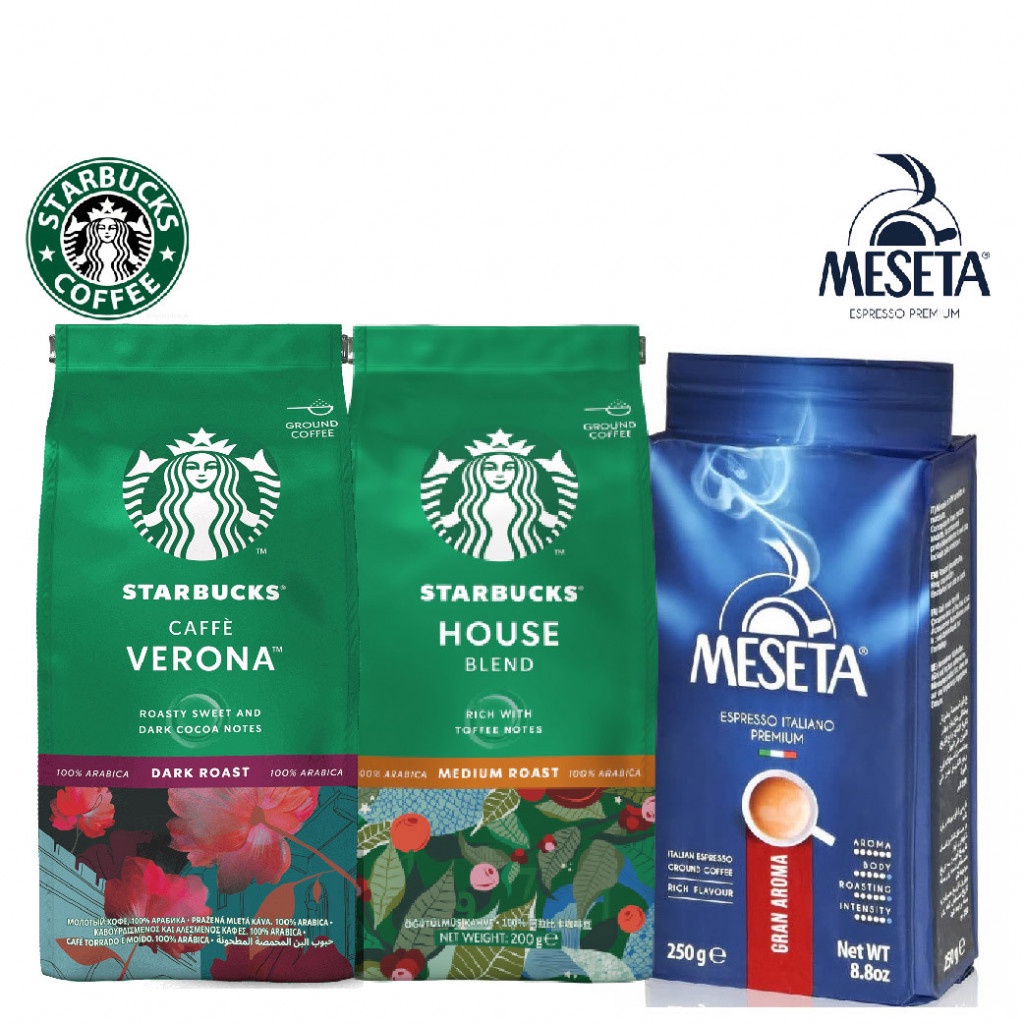 Starbucks House Blend Medium Verona Dark Roast Ground Coffee G