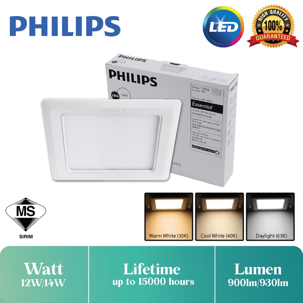 Philips Marcasite Round Square Led Downlight Rd W Sq