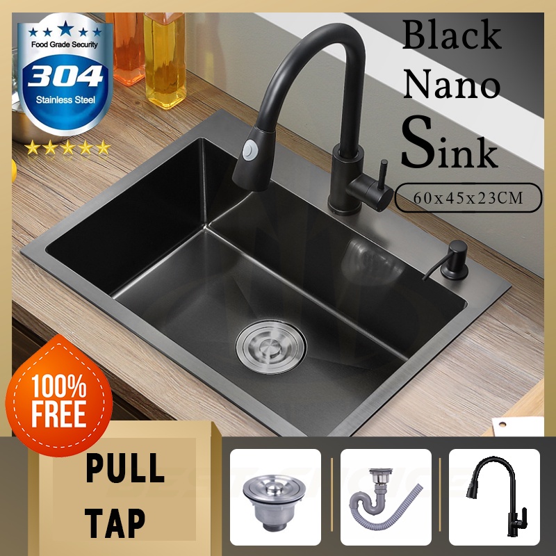 Home Improvement NANO Sink SUS304 Stainless Steel Handmade Kitchen Sink