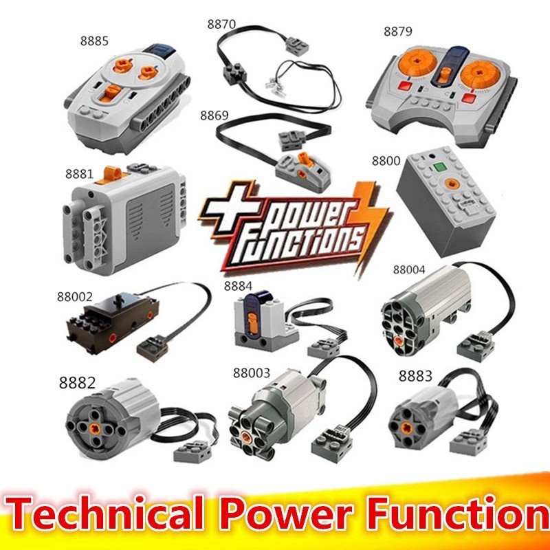 Lego Technic Power Function Motor Battery Box Ir Remote Receiver Light