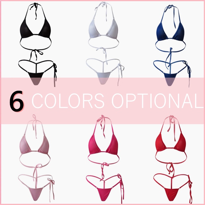 Women Sexy Micro Mini Bikini Thong Underwear G String Bra Swimwear Sleepwear Temptation Pajamas