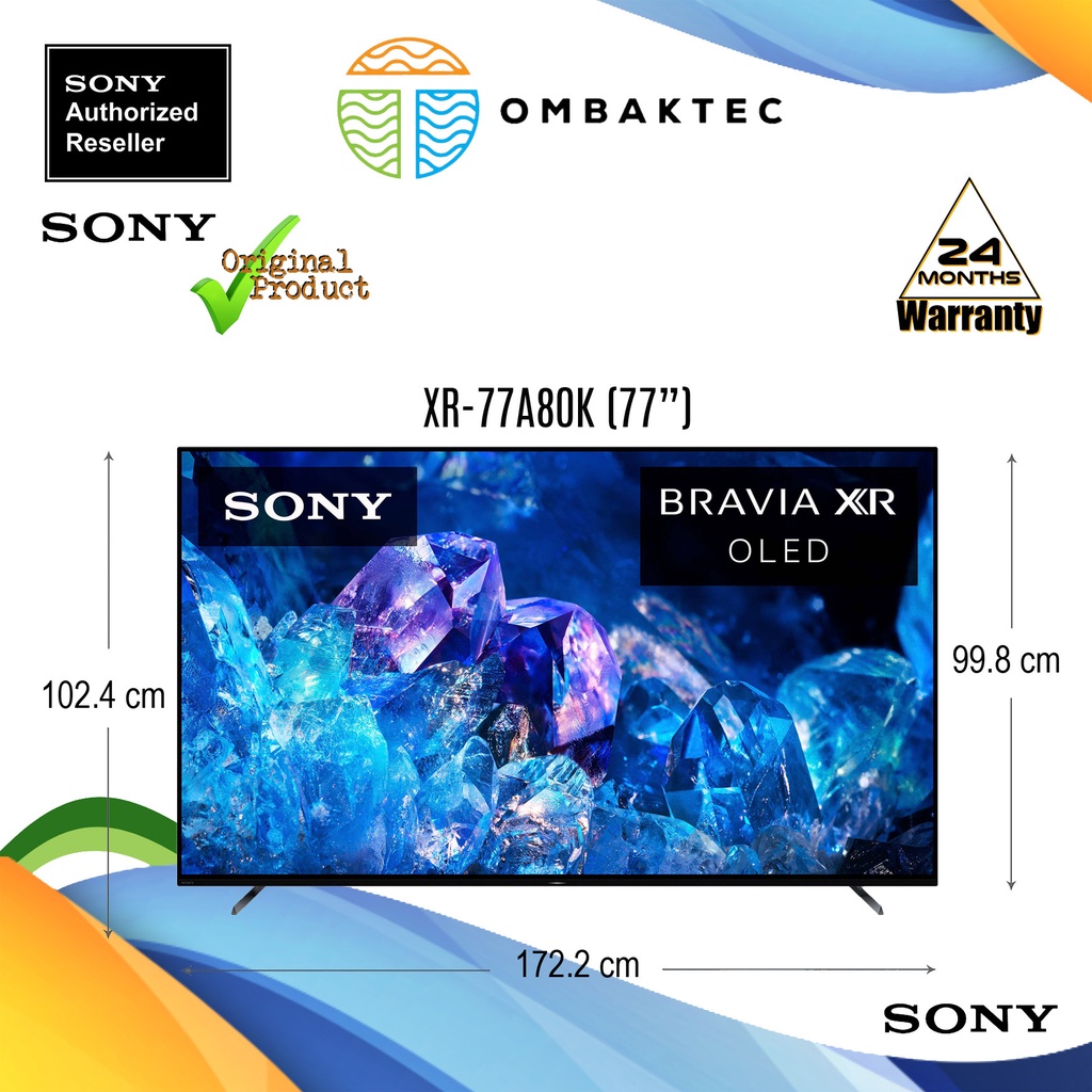 Sony XR 77A80K A80K 77 BRAVIA XR OLED 4K Ultra HD High