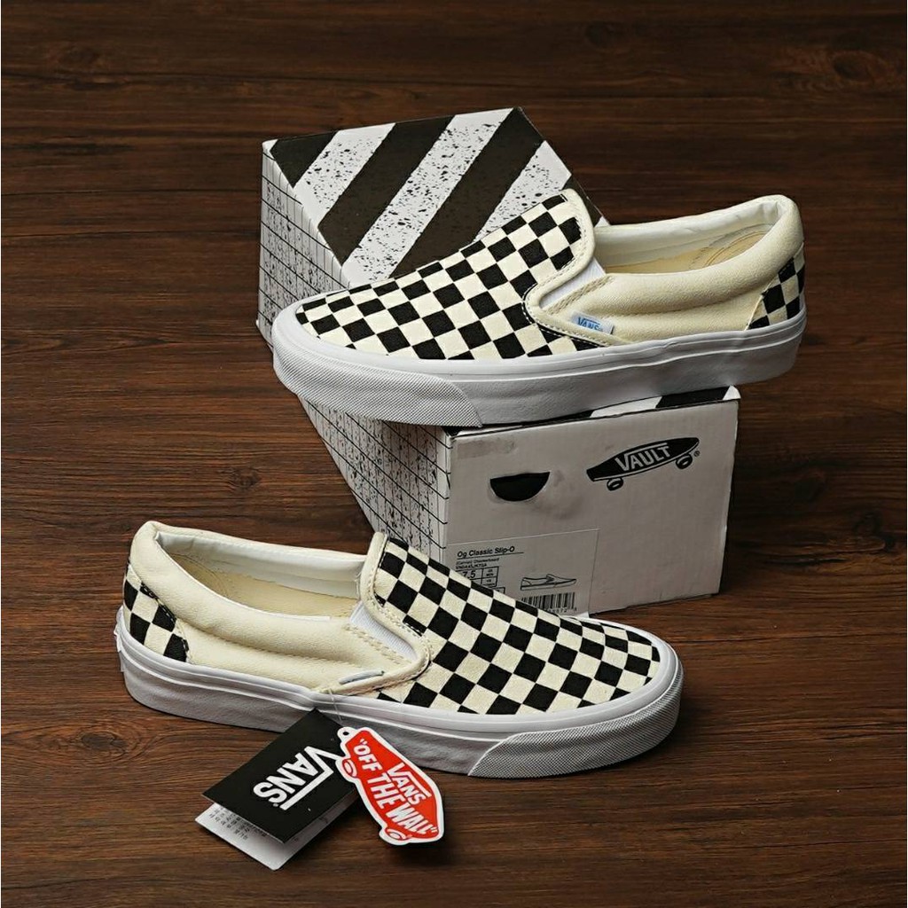 Vans Vault Og Checkerboard Slip On Original Pk Shopee Malaysia