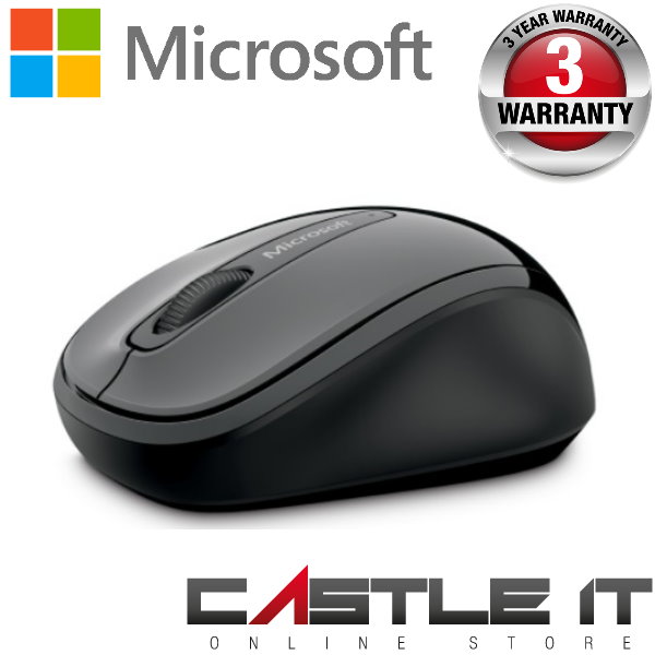 Microsoft Wireless Mobile Mouse 3500 Mac Win USB Port Loch Ness Gray