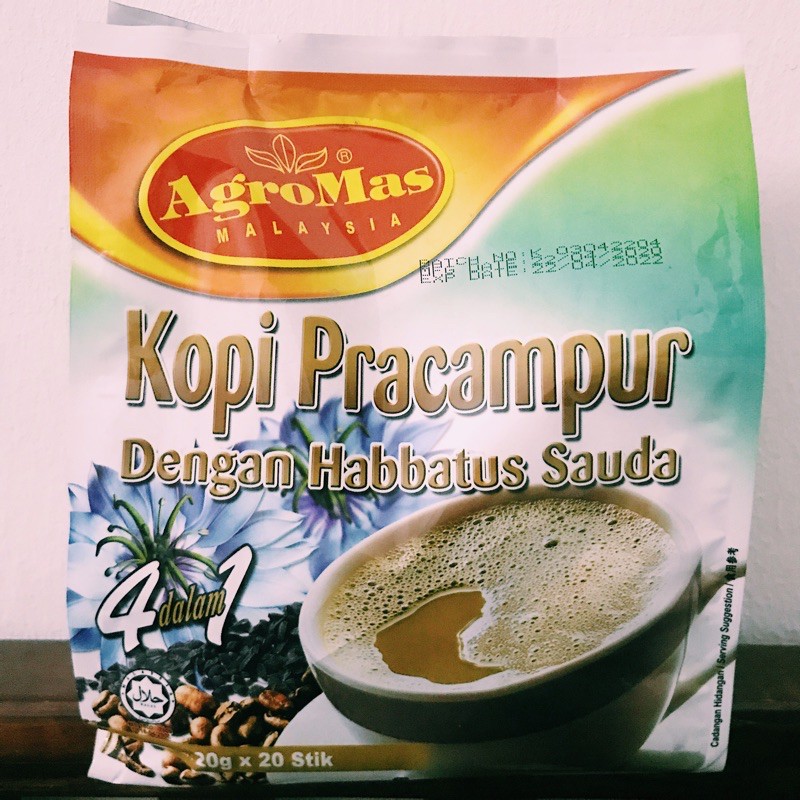 Kopi Pracampur Dengan Habbatus Sauda Agromas Shopee Malaysia