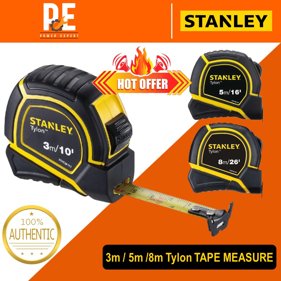 STANLEY TYLON MEASURING TAPE 3M 5M 8M PITA PENGUKUR POWERLOCK