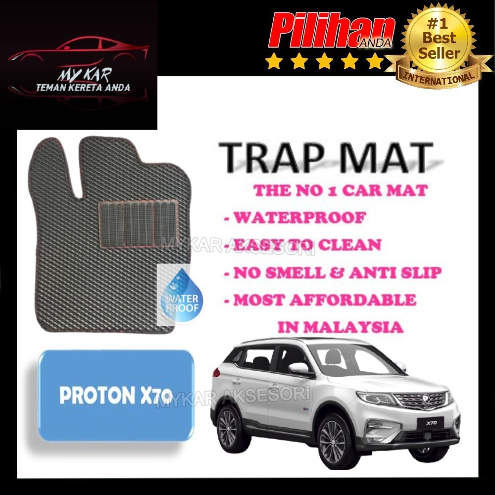 Proton X70 TrapMat Customize Car Floor Mat 100 Waterproof Anti Slip