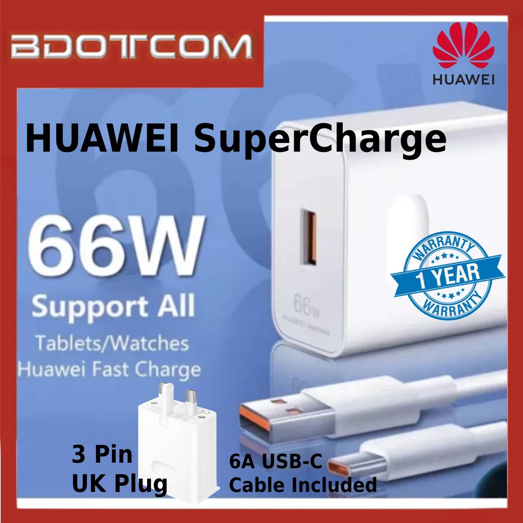 Huawei Max W Supercharge Super Charge Charger With Type C A Cable