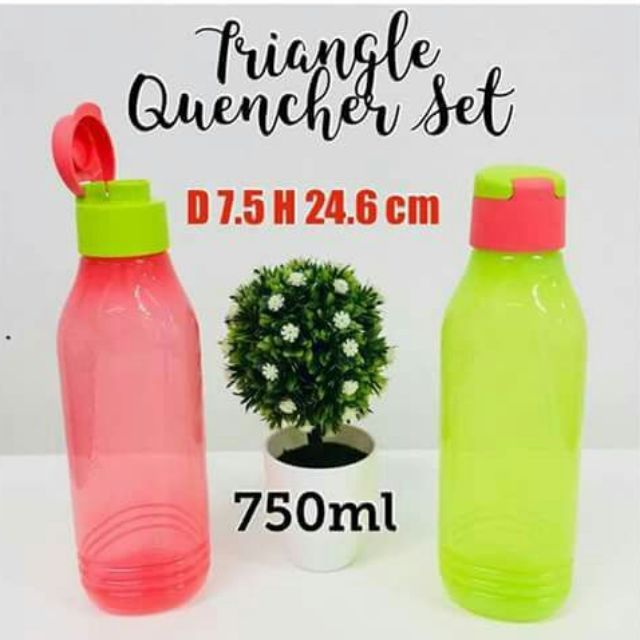 Tupperware Triangle Quencher Eco Bottle 2 750ml Shopee Malaysia