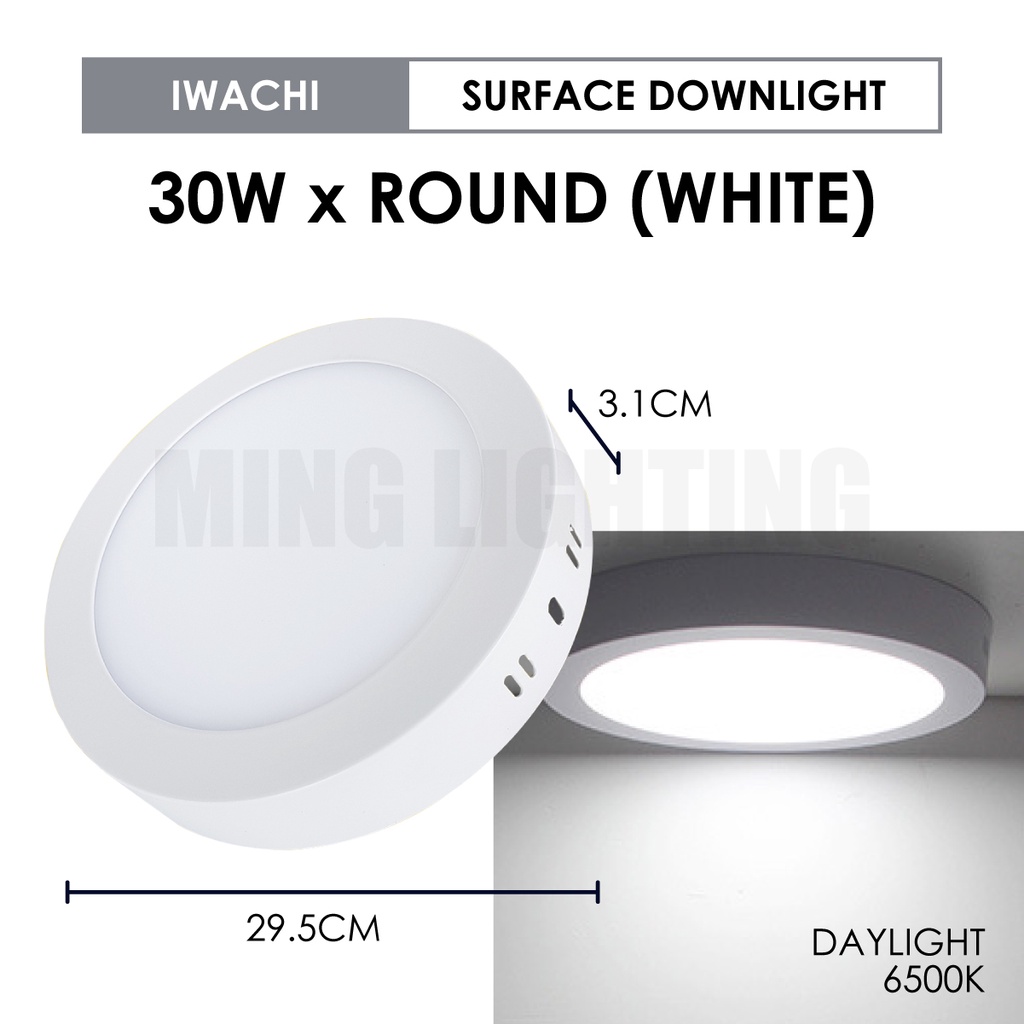 Sirim 18W 24W 30W LED Surface Downlight Round Square Ceiling Down