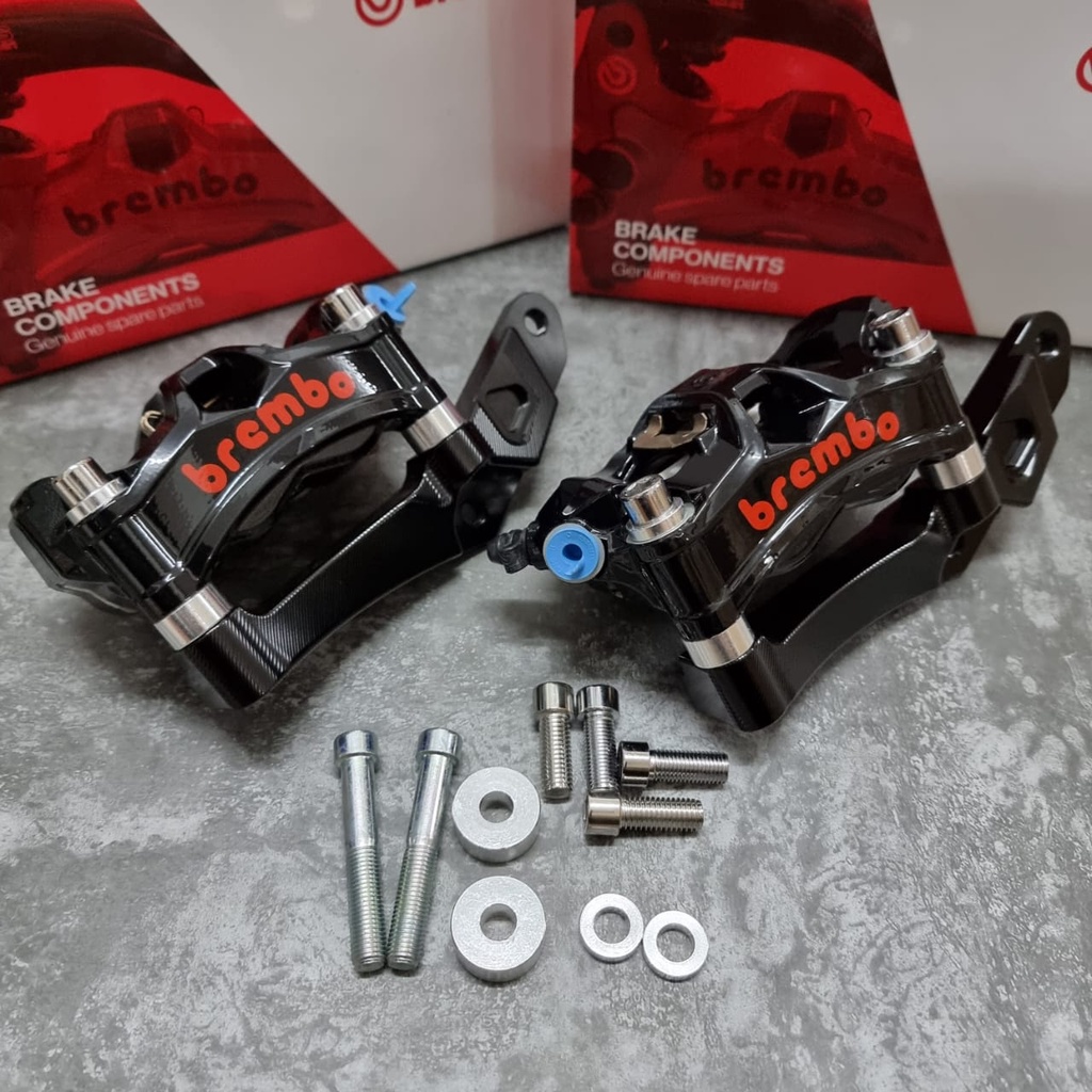 XMAX R25 ORIGINAL BREMBO STYLEMA 4POT CALIPER FRONT SIAP BRACKET PNP