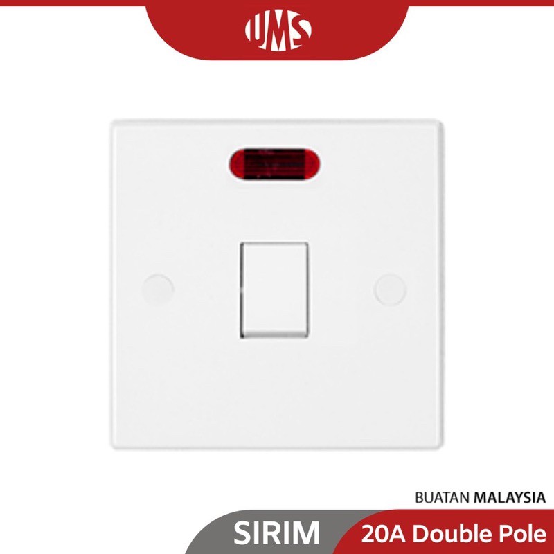 UMS Bakelite Series 20A Double Pole Switch SIRIM Shopee Malaysia